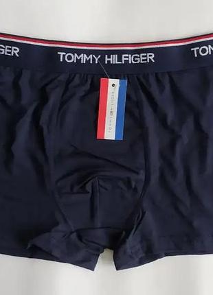 Мужские синие трусы боксеры tommy hilfiger. мужское белье