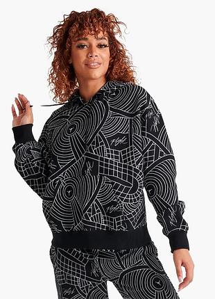 Urbanshop com ua худі жіноче air jordan flight allover print hoodie black dv1417-010 розміри запитуйте