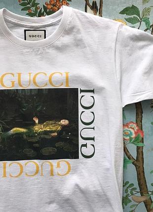 Gucci. мужская белая футболка. хайповые тряпки xl