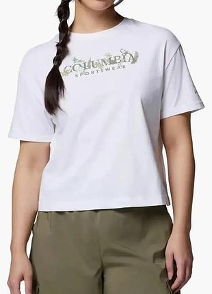 Urbanshop com ua футболка жіноча columbia rolling bend™ graphic relaxed crop ss white 2119991clb-100 розміри запитуйте