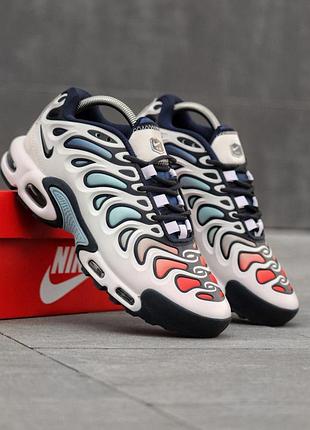Осенние мужские кроссовки nike air max tn plus drift белые весенние кожаные, кроссовки найк аир макс тн плюс