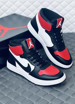 Кросівки nike air retro jordan кросівки найк джордан ретро 1 чоловічі чорний, 40, 42