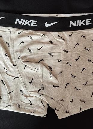 Мужские серые трусы боксеры nike. мужское белье.
