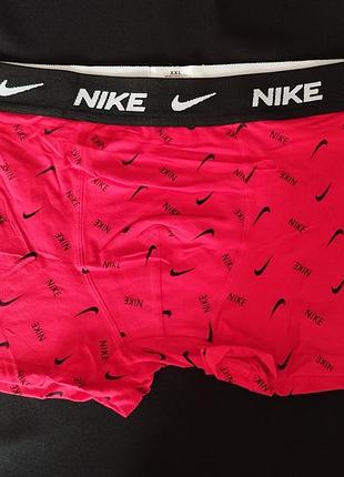 Мужские красные трусы боксеры nike. мужское белье.