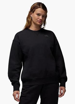 Urbanshop com ua світшот жіночий air jordan flight fleece womens crew- neck sweatshirt black fv7053-010 розміри запитуйте