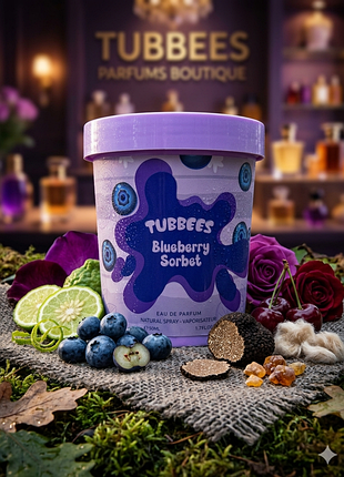 Духи унисекс tubbees blueberry sorbet оригинал нишевая парфюмированная вода стойкие сладкие шлейфовые ягоды черника