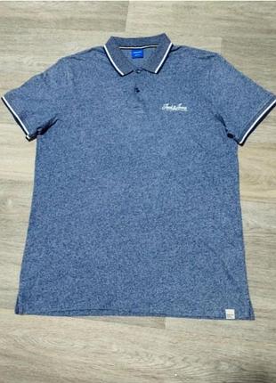 Мужская лёгкая футболка поло jack & jones , размер l