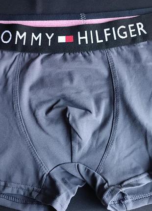 Мужские темно-серые трусы боксеры tommy hilfiger. мужское белье.