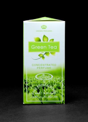 Арабські масляні парфуми green tea (зелений чай) al-rehab 6 мл1 фото