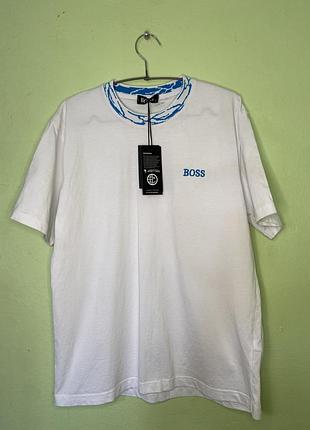 Нова оригінальна футболка boss  kansas white blue чоловіча л
