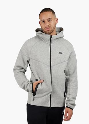 Толстовка чоловіча nike tech fleece full-zip hoodie grey fb7921-063 s