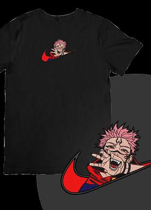 Футболка с вышивкой магическая битва (jujutsu kaisen)