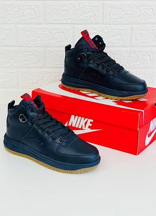 Чоловічі зимові шкіряні кросівки nike air force кросівки найк зима 44