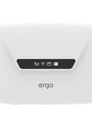Маршрутизатор мобільний ergo m126 cat4 3g 4g wi‑fi 6 white nanosim акумулятор 3000 маг портативний бездротовий роутер