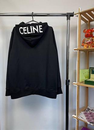 Celine zip-hoodie logo black | селин зип-худи