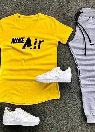 Спортивний костюм nike чоловічий з футболкою та штанами комплект nike футболка та штани на літо найк літній костюм