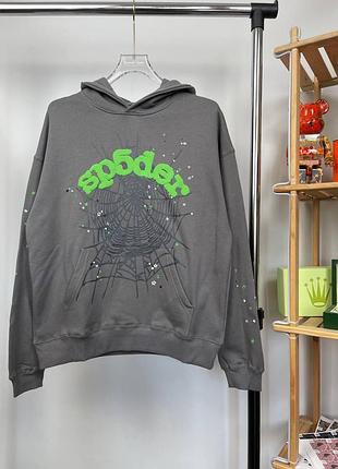 Графітове худі sp5der & young thug | spider grey hoodie ( s m l xl )