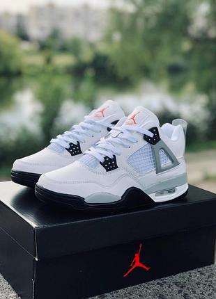 Кроссовки кожаные nike jordan 4 retro кроссовки унисекс найк джордан ретро 4 кросовки джордан