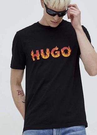Футболка loys hugo хьюго черная отличное качество 100% хлопок. m