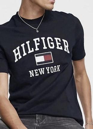 Футболка loys tommy hilfiger томми хилфигер черная отличное качество 100% хлопок xs