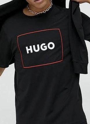 Футболка loys hugo хьюго черная очень хорошее качество 100% хлопок m