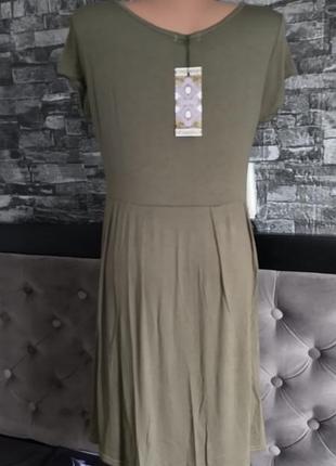 Женское летнее платье цвета хаки от boohoo 2