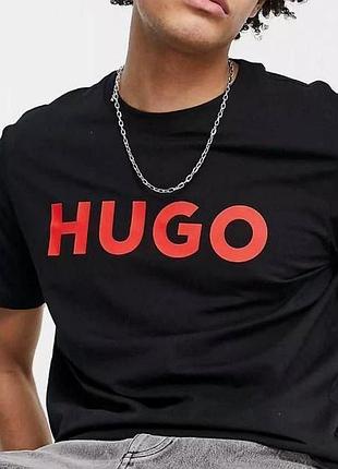 Футболка loys hugo хьюго черная качественный материал 100% хлопок xl