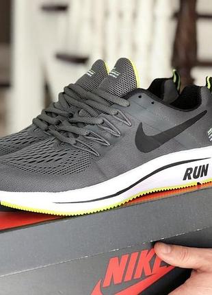 Кроссовки мужские серые найк текстиль 41 45 nike air run shield