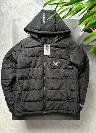 Мужская зимняя куртка arcteryx gore-tex черная | теплый пуховик s, m, l, xl, xxl xl