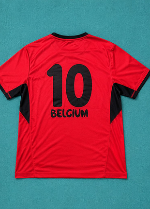 Футбольная футболка belgium no10 сборная бельгии красная оверсайз xl xxl 2