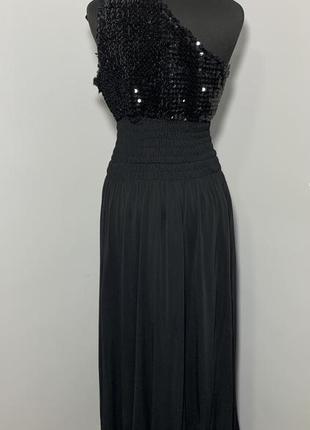 Fink model асимметричное платье винтаж ретро 70-80х пайетки трикотаж7 фото