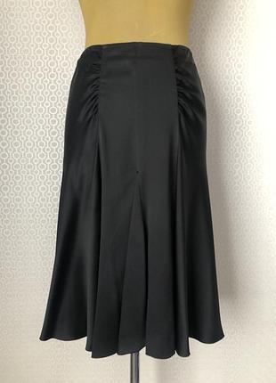 Эффектная черная юбка миди от emporium armani, размер укр 46-48