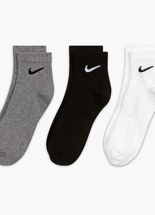 Шкарпетки чоловічі nike everyday ltwt ankle multi (3 пари, неутеплені) sx7677-964