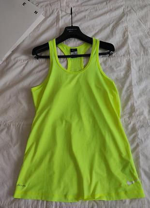 Спортивна майка для спорту nike, колір лайм 🍋‍🟩