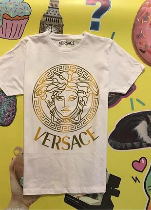 Топова футболка versace. біла, чоловіча футболка з бірками. xl