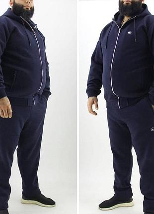 Мужской тёплый спортивный костюм paul & shark на флисе (3xl–6xl) 6xl