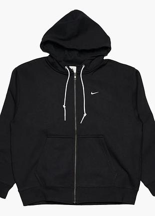 Толстовка чоловіча nike solo swoosh fullzip hoodie black dr0403-010 xl