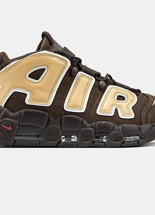 Чоловічі кросівки nike air more uptempo low коричневі оригінальні