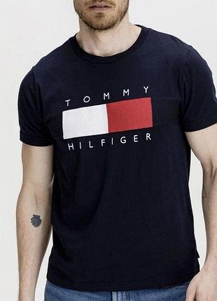 Футболка loys tommy hilfiger томмі хілфігер чорна чудова якість 100% бавовна xs
