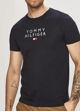 Футболка loys tommy hilfiger томми хилфигер черная отличное качество 100% хлопок xs