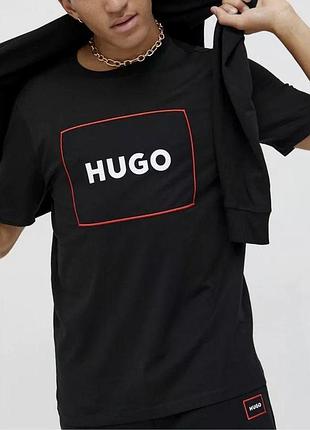 Футболка loys hugo хьюго черная отличное качество 100% хлопок s