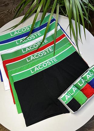 Трусы мужские боксеры lacoste 5 шт. в подарочной коробке трусы мужские лакоста боксеры нижнее белье xl