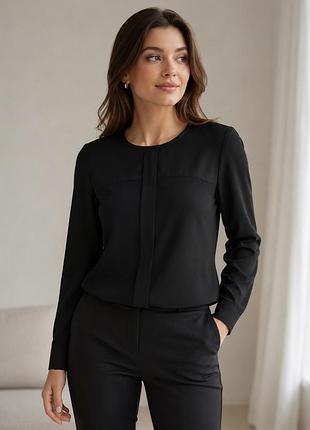 Елегантна чорна блузка zara woman — ідеальний стан