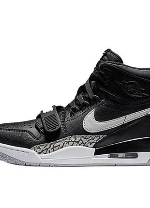 Nike air jordan legacy 312 mid мужские кроссовки найк джордан черные для баскетбола с ремешком брендовые баскетбольные 46
