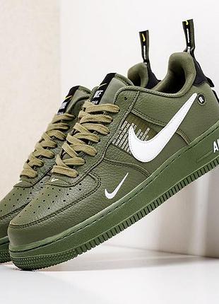 Кросівки чоловічі шкіряні зелені nike air force 1 lv8 розмір 41 44 45