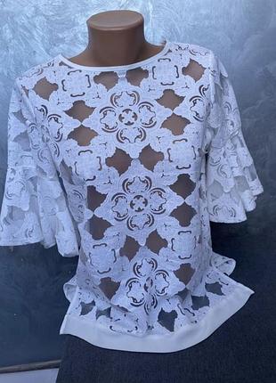 Красивая женская футболка, блузка ажурная next s(8)36