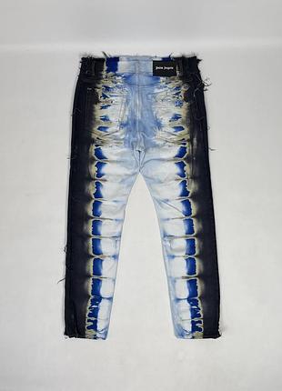 Джинси palm angels tie dye slim fit jeans distressed denim men's оригінал чоловічі тайдай сині чорні розмір 34