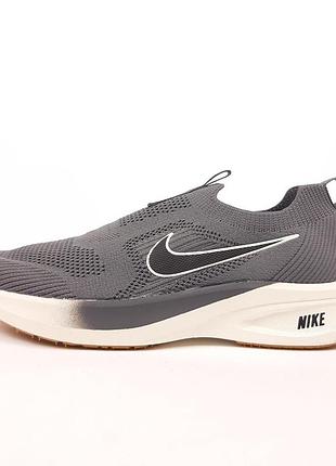 Nike free run тапкі мокасіни сліпони темно сірі 41