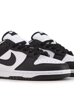 Nike dunk low white black panda мужские кроссовки найк черные белые данки брендовые 41