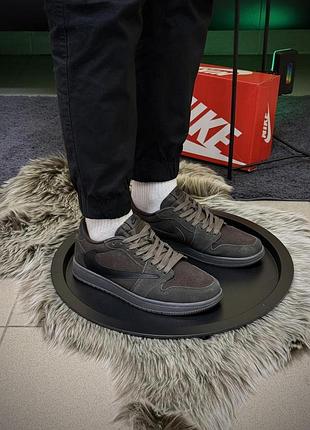 Кросівки nike air jordan 1 retro low, чоловічі чорні низькі кросівки, кросівки/кеди найк 45